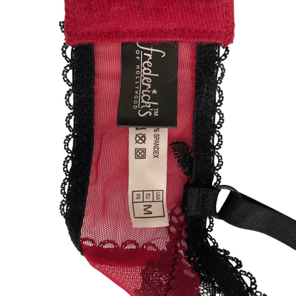 Fredricks of Hollywood Red and Black Lace Bra Medium - Picture 4 of 4
